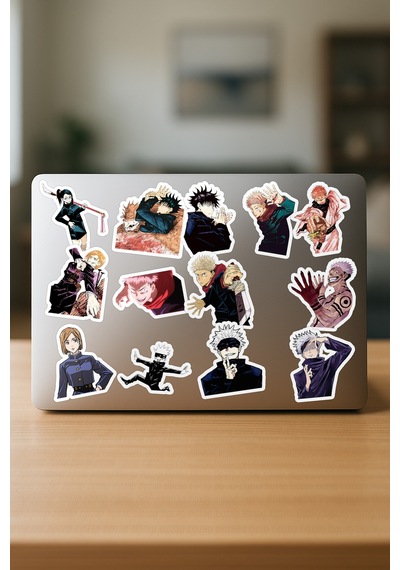 Jujutsu Kaisen Anime Telefon Laptop Bullet Journal Yapışkanlı Folyo Sticker Paketi 20 Adet Çok Renkli
