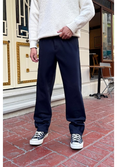 Flaw Basic Regular Gabardin Pantolon Lacivert Lacivert