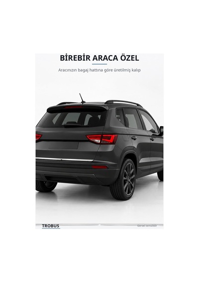 Seat Ateca 2016 Ve Sonrası Uyumlu Krom Bagaj Çıtası Paslanmaz Çelik