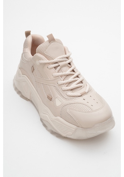 Luvishoes Luvi Shoes Lecce Bej Cilt Kadın Spor Ayakkabı Bej