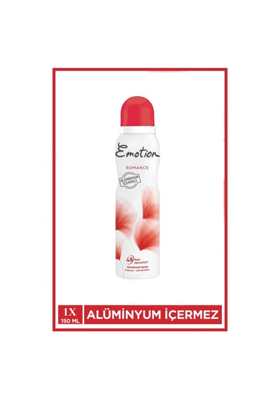 Emotion Romance Kadın Vegan Deodorant 150 Ml Hızlı Kurur, Leke Bırakmaz