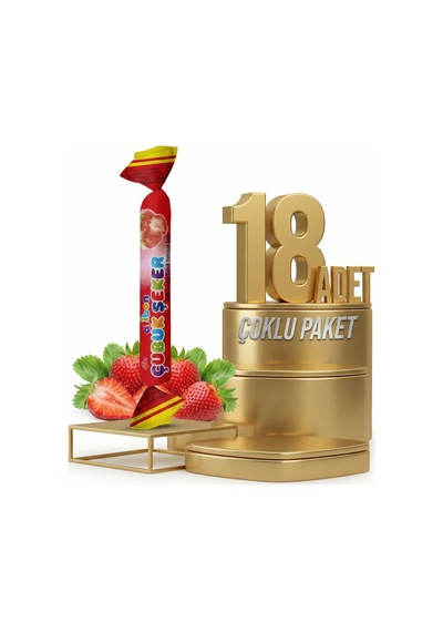 Afia Afibon Çilekli Çubuk Şeker 18x6,7 Gr
