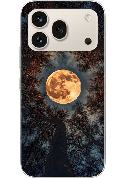 Honor 600 Pro Uyumlu Ay Gökyüzü Baskılı Silikon Kılıf Renkli