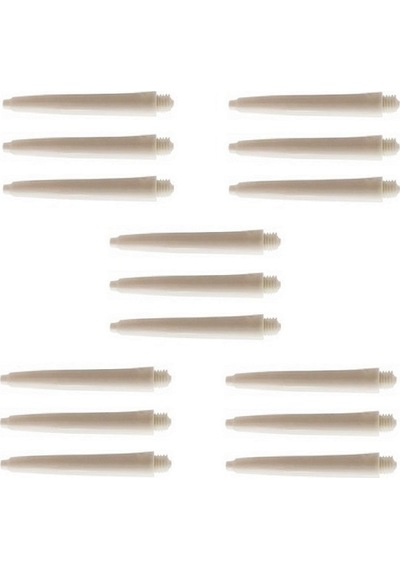 5 SET (15 Adet) 35mm DARTSAN NYLON DART ŞAFT-SHAFT.  Beyaz