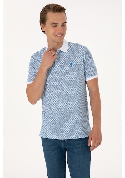 U.S. Polo Assn. Erkek Regular Fit Beyaz Polo Yaka Tişört 50300366-VR013