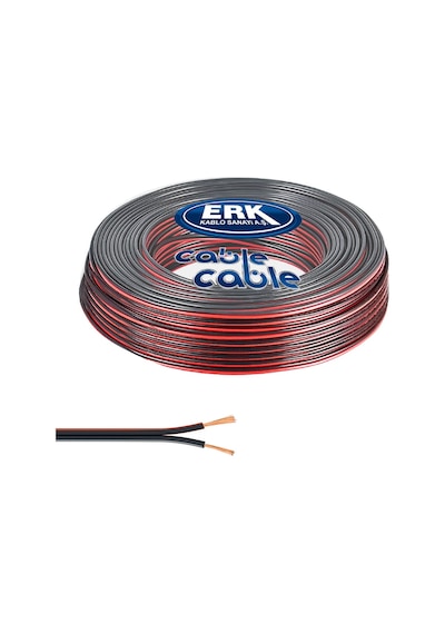 50 Metre Hoparlör Ses Elektrik Kablosu 2X0.75 Siyah