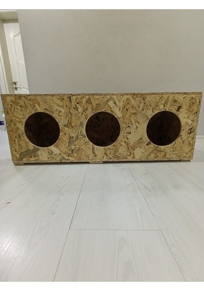 3 Lü Kedi Kulübesi Kedi Yuvası Evi 90 X 36 X 30 Cm