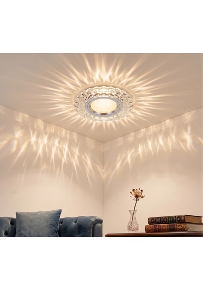 1 Adet Cata Ct 6594 Sümbül Cam Spot Kasası Led Çerçeveli Günışığı Çok Renkli