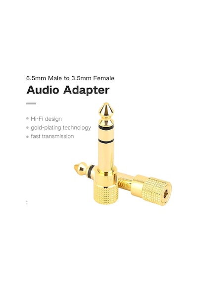 Ayrex Amfi Giriş Çevirici Stereo Amfi Giriş Çevirici 3.5 Mm Dişi 6.35 Mm Erkek Çevirici Kulaklık Jack Piyano Çev Genel