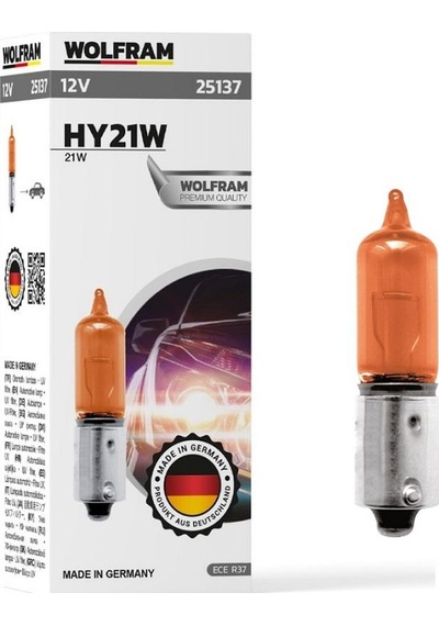 Wolfram 12v H21 Ampul 21w Turuncu Şaşı Yakın Tırnak