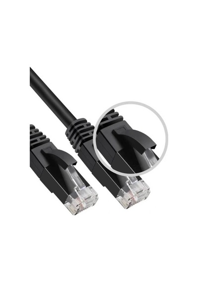 Cat6 500Mhz Utp Ethernet – Internet - Lan Ağ Kablosu–1Metre Siyah