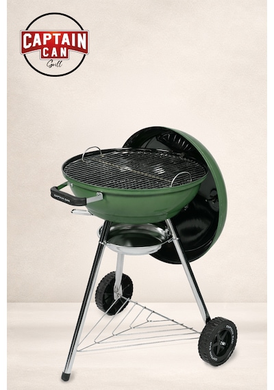 Captain Can Grill Set&go 47 Kömürlü Barbekü I Kömürlü Mangal Yeşil