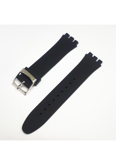 Swatch Uyumlu Içten Içe 19mm Siyah Silikon Saat Kordonu Kayışı Diğer