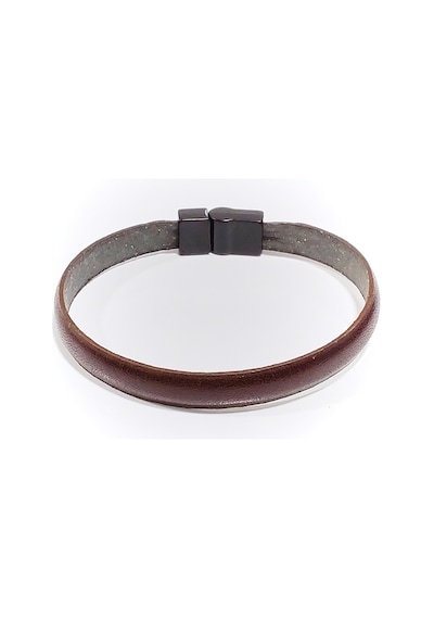 Terra Noir Koyu Kahve Minimal Erkek Deri Bileklik-1380 Antrasit
