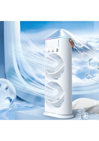 Portatif Hava Nemlendirici Işıklı Kumandalı Aroma Terapi Fan Masaüstü 3 Spray Oda Nemlendiricisi