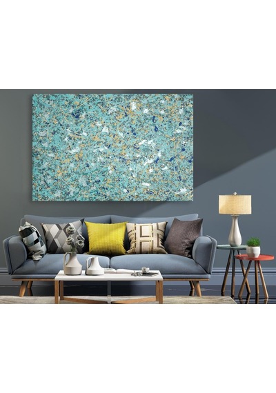 Yatak Odası El Yapımı Yağlı Boya Tablo 166x65cm