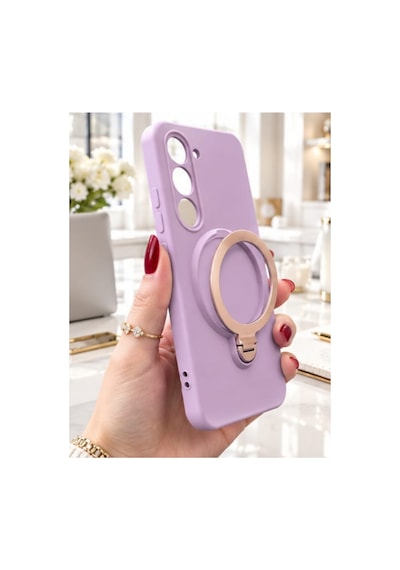 Oppo A5 5g İle Uyumlu 360 Derece Dönebilen Kalın Metal Magsafe Halka Stantlı İçi Kadife Korumalı Ultra Lüx Premium Silikon Kılıf LİLA Oppo A5 5g İle Uyumlu 360 Derece Dönebilen Kalın Metal Magsafe Halka Stantlı İçi Kadife Korumalı Ultra Lüx Premium Silikon Kılıf LİLA