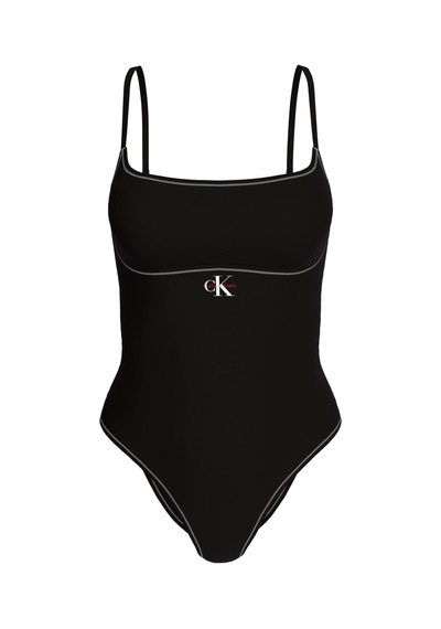 Calvin Klein Kadın Siyah Tek Parça Askılı Mayo-13552 Siyah