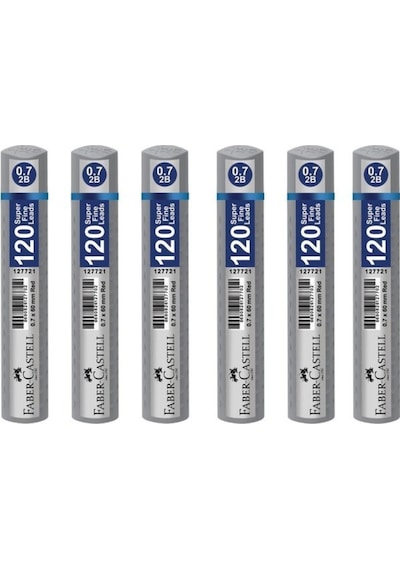 Faber-castell Grip Min 0.7 2b 60 Mm 120'li Tüp 6' Adet Karışık