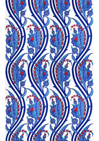 Armada Çini 25X40 CM Sp 404 Kütahya Cami Çinisi Desenli Seramik
