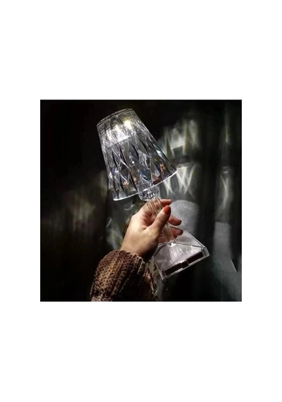 Premium Lw-4 Akrilik Kristal Led Şarjlı Masa Üstü Lamba Atmosfer Işığı Masaüstü Işık Diğer