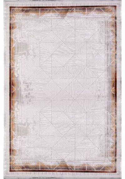 Çam Halı Crea Plus Stone Roxanne 17170 Gri Bakır Modern Desenli Makine Halısı