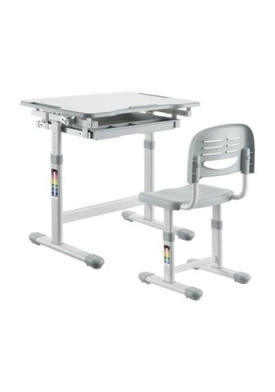 Ayarlanabilir Ergonomik Çocuk Aktivite Masası 3-10 Yaş- Gri