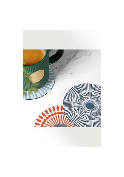 Valerine Life Yıkanabilir Kaymaz Ofis Çay Ve Kahve Fincan Bardak Altlığı 10x10cm 6 Adet Model No.503 Siyah