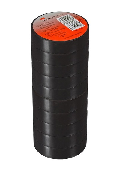 3M Temflex 1300E Siyah Pvc İzole Elektrik Bandı 10'lu Paket