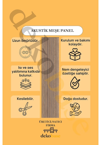 Meşe 2 Adet 60x270 Cm Yeni Nesil Akustik Ahşap Duvar Paneli