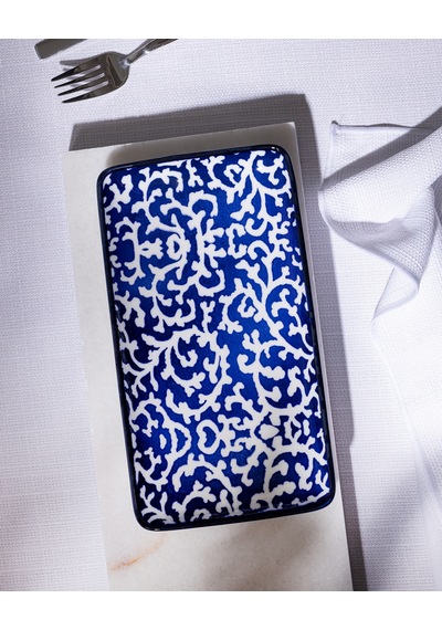 Madame Coco Reve Bleu Freya Dikdörtgen Tabak - 22 Cm - Mavi/beyaz 8684427225004 Çok Renkli