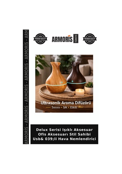 Delux Serisi Işıklı Aksesuar Ofis Aksesuarı Stil Sahibi Usb& 039 Li Hava Nemlendirici