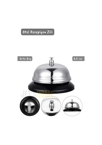 Otel Zili Resepsiyon Zili Restoran Zili Bar Zili Mutfak Zil Paslanmaz Çelik 8,5 Cm