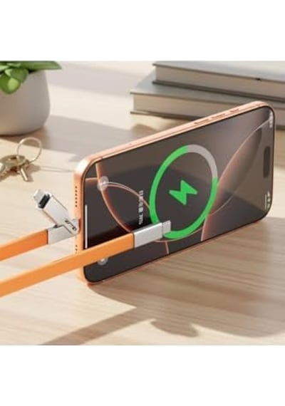 240w 2'si 1 Arada Type-c Hızlı Şarj Kablosu 1.2m Standlı, Pd Destekli, Lightning Uyumlu Çok Fonksiyonlu Şarj Ve Data Kablosu