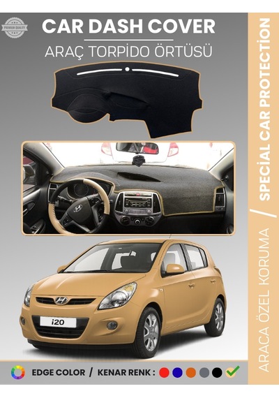 Hyundai İ20 2008-2014 Torpido Örtüsü Göğüs Koruma Araca Özel Uv Koruma - 165 Stiloto