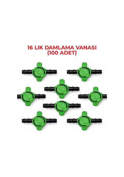 16 Mm Damlama Vanası 100 Adet Bahçe Sulama Hortum Vanası