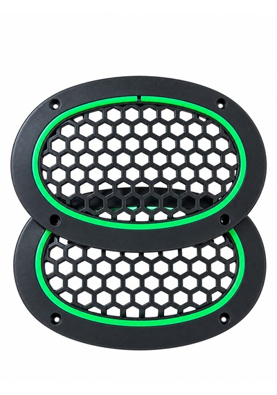 Oval Yeşil Ledli Hoparlör Kapağı