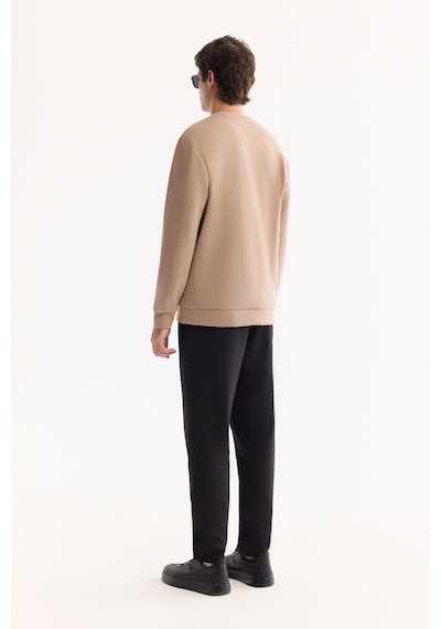 Avva Erkek Vizon Bisiklet Yaka Pamuklu Bi-stretch Baskılı Regular Fit Sweatshirt A52y1210