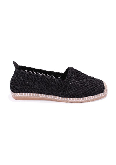 Dagoster Dza07-115526703 Siyah Triko Günlük Espadril Kadın Ayakkabı Sıyah