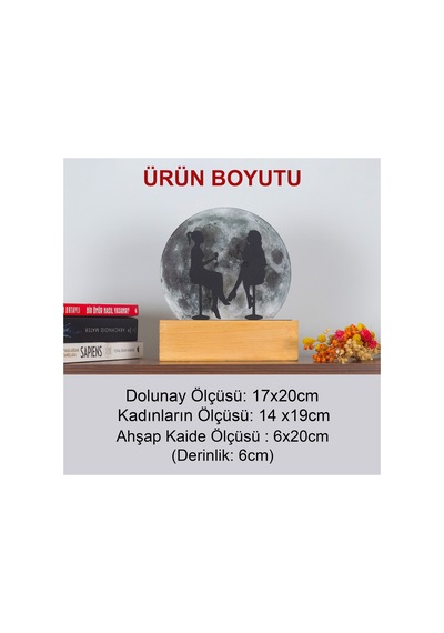 Işıklı Pleksi Dolunay Kişiselleştirilebilir Biblo Novia Kadeh Tutan Kadınlar Anahtar Askılığ Gri - 737207513 Gri