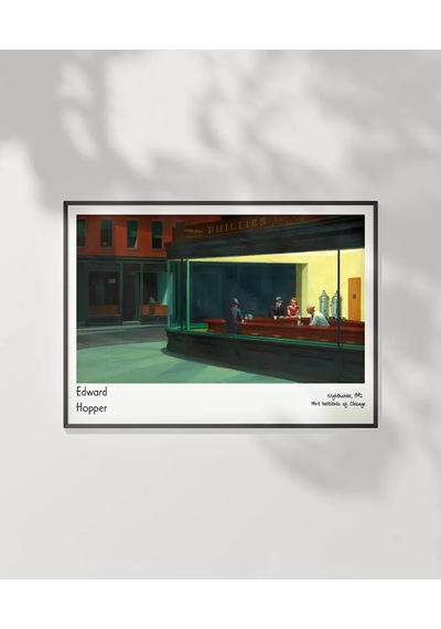 Çerçevesiz Poster Edward Hopper Nighthawks