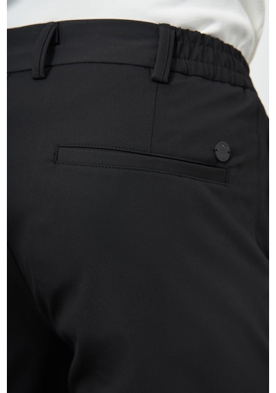 İmza Siyah Düz Bez Ayağı Esnek Yan Cep Slim Fit Casual Pantolon 1003245159 Siyah