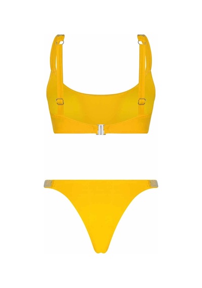 Bonesta Elinnor Love Taş Baskılı Sarı Atlet Bikini Takımı Sarı
