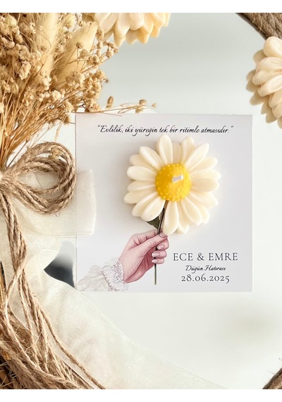 Bernami Mum Pinterest 10 Adet Özel Tasarlanmış Kart Ve Papatya Mum. Bebek Doğum, Babyshower, Doğum Günü, Hediyelik Diğer