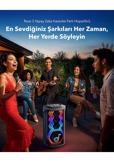 Anker Soundcore Rave 3 Aı Karaoke Bluetooth Hoparlör - A31a3