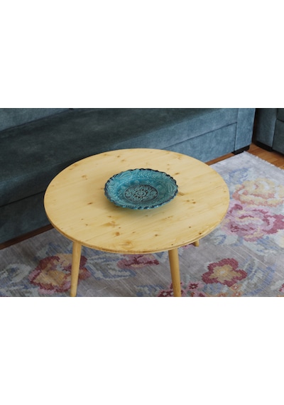 Ahşap Orta Sehpa-yuvarlak-75 Cm- Natural Ahşap Orta Sehpa-yuvarlak-75 Cm- Natural