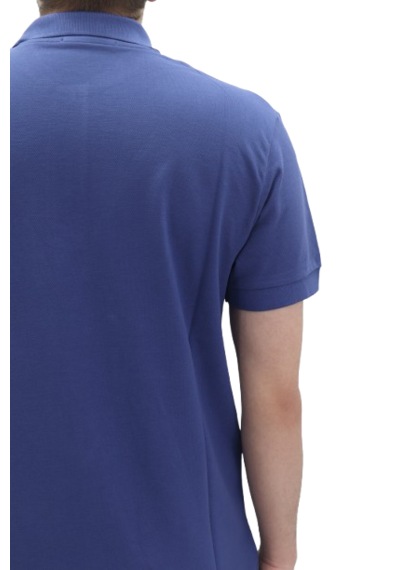 Santa Dmctekstil Erkek Dior Düz Spor Kesim Dar Kalıp Cepsiz Polo Yaka T-shirt Indigo