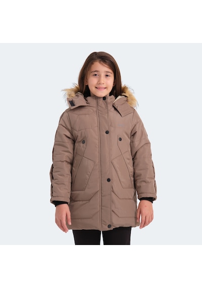 Slazenger CAMRON Çocuk Kapüşonlu Bej Mont & Kaban