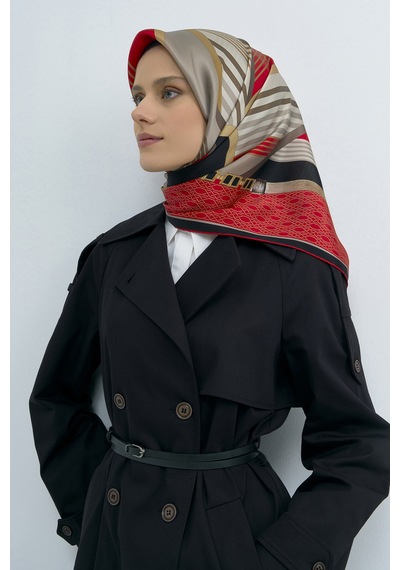 Armine Saf İpek Sura Eşarp-2026 İlkbahar-yaz- 952100d Kırmızı