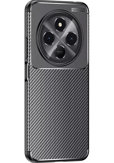 Tecno Spark 30 Kılıf Auto Focus Karbon Kapak - Siyah